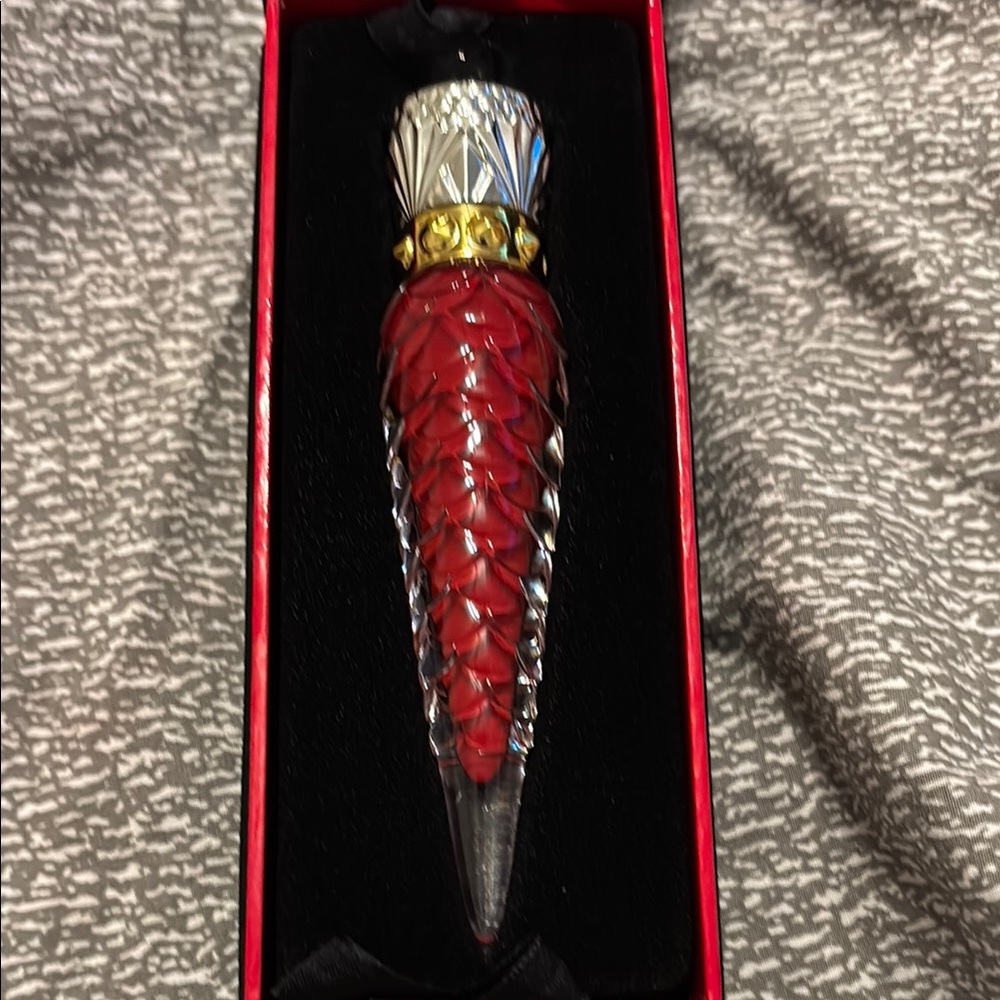 Louboutin Rouge Lip Lacquer Elegant Red Decorative Accent Piece